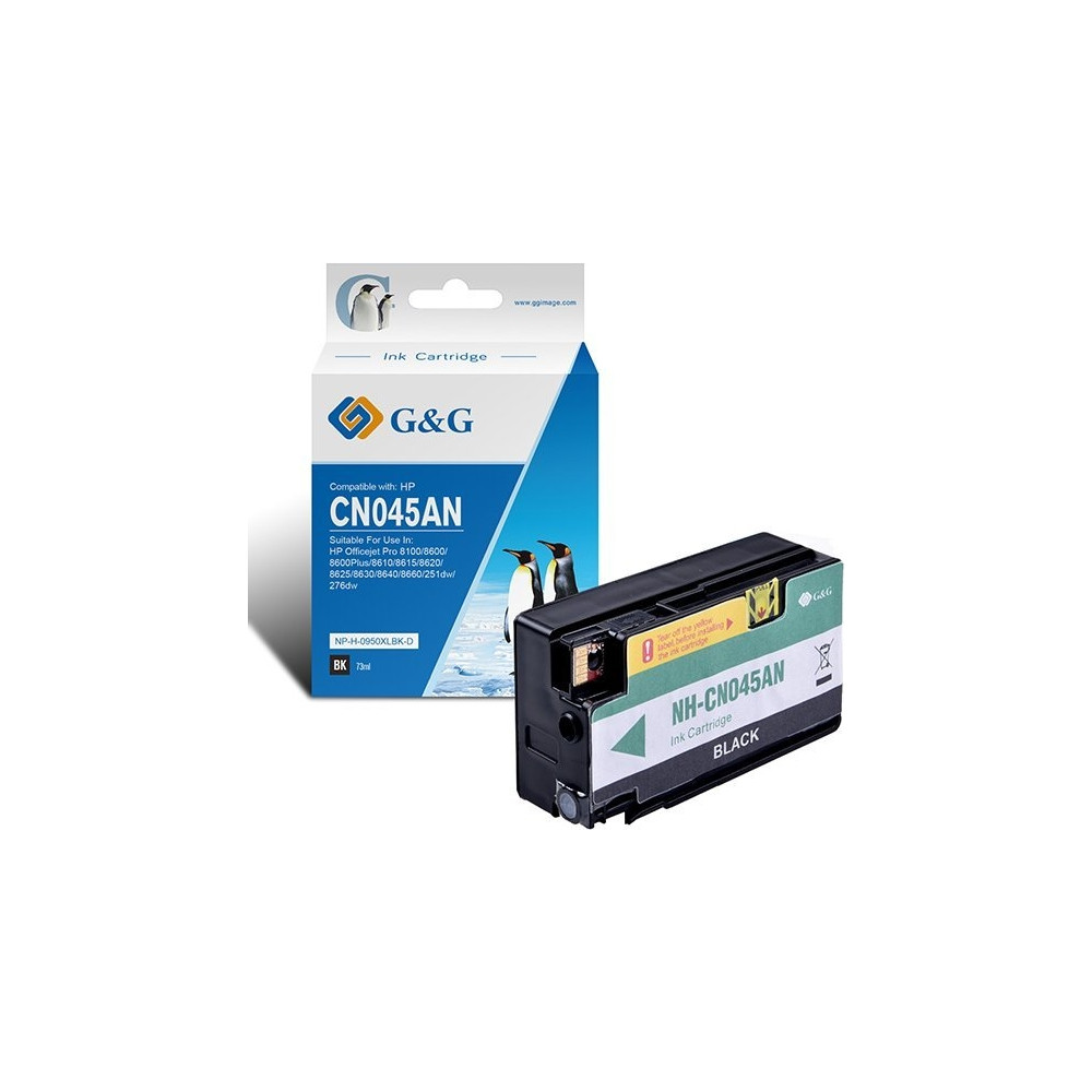 Produktbild för G&ampG bläck kompatibelt med CN045AE, NP-H-0950XLBK, svart,...