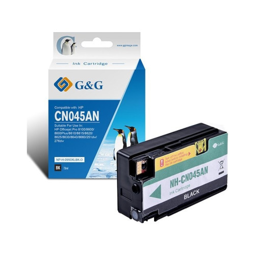 Usorteret G&ampG bläck kompatibelt med CN045AE, NP-H-0950XLBK, svart,...
