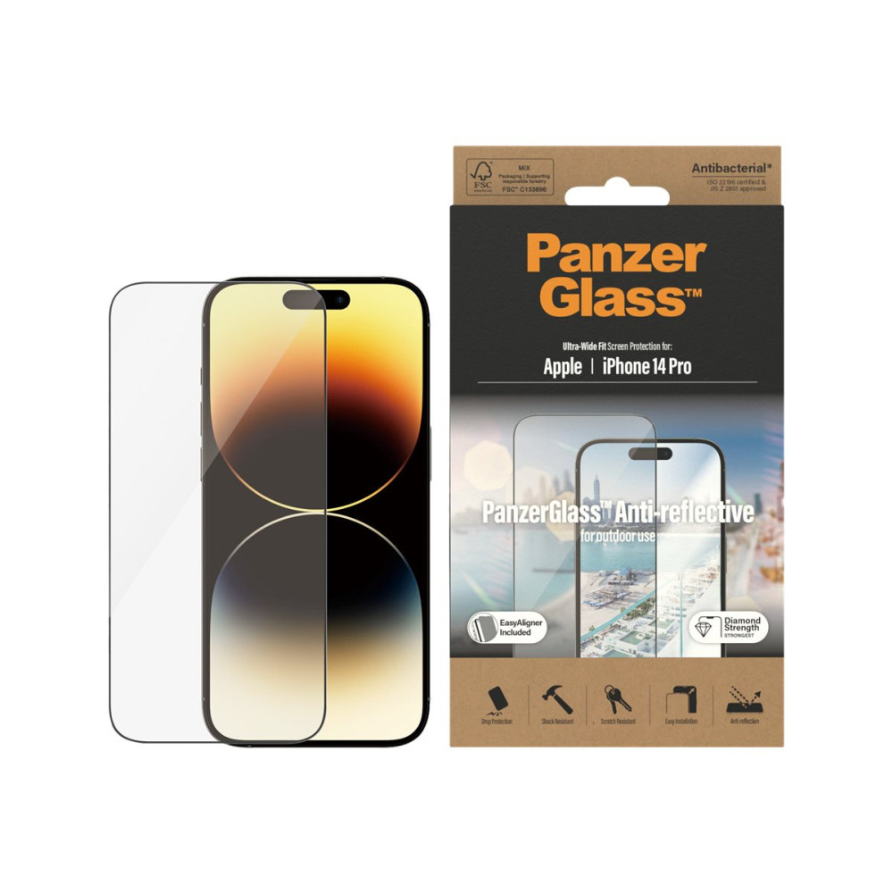 Produktbild för PanzerGlass - skärmskydd för mobiltelefon - ultrabred passning