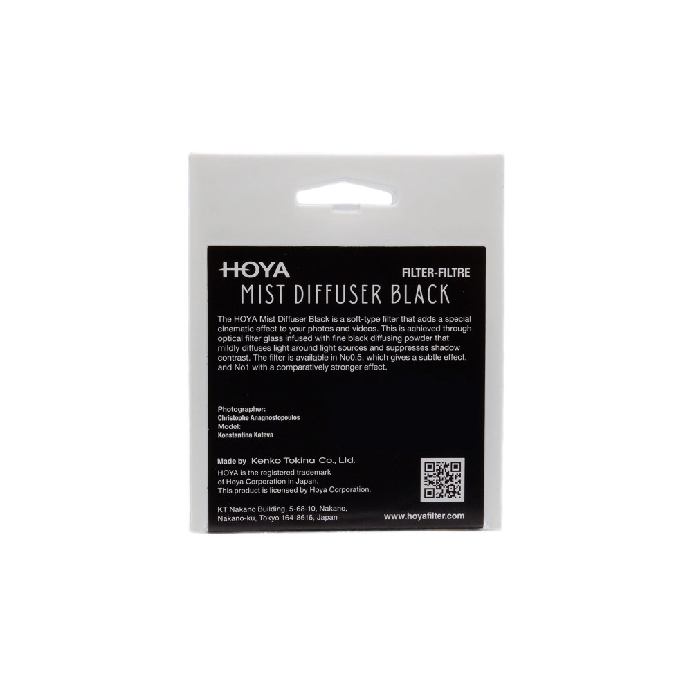 Produktbild för Hoya Mist Diffuser Black No1, 7,7 cm, Diffusionsfilter, Inge...