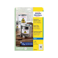 Produktbild för Etiketter Avery J4778-10 hvid 45,7x21,2 mm