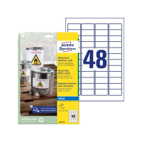 Produktbild för Etiketter Avery J4778-10 hvid 45,7x21,2 mm