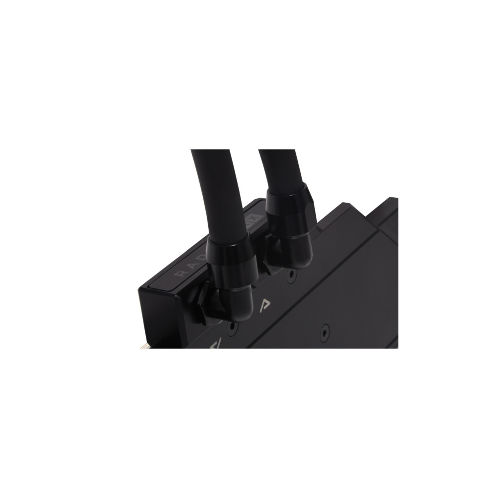 Produktbild för Alphacool 17455, Svart, Slangkoppling, mässing, 1/4", 90°, 2...