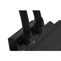 Produktbild för Alphacool 17455, Svart, Slangkoppling, mässing, 1/4", 90°, 2...