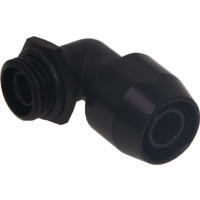 Produktbild för Alphacool 17455, Svart, Slangkoppling, mässing, 1/4", 90°, 2...