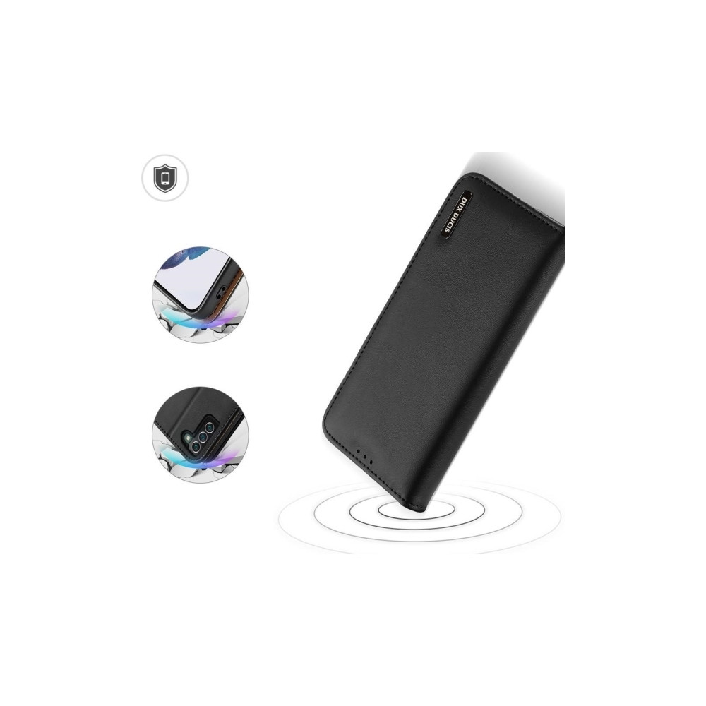 Produktbild för Dux Ducis Hivo läder flipcover äkta läder plånbok för kort o...