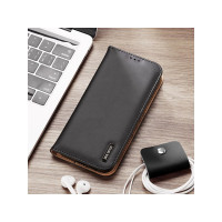 Produktbild för Dux Ducis Hivo läder flipcover äkta läder plånbok för kort o...