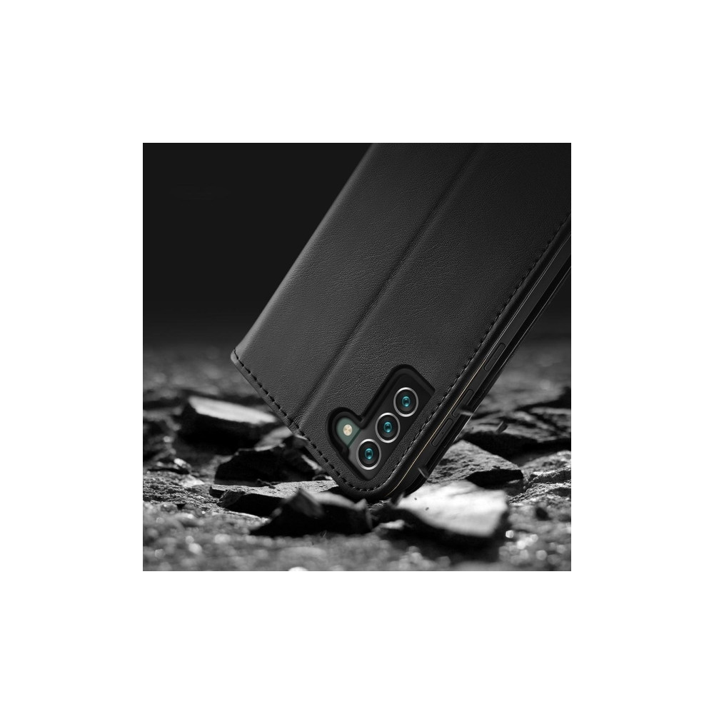 Produktbild för Dux Ducis Hivo läder flipcover äkta läder plånbok för kort o...