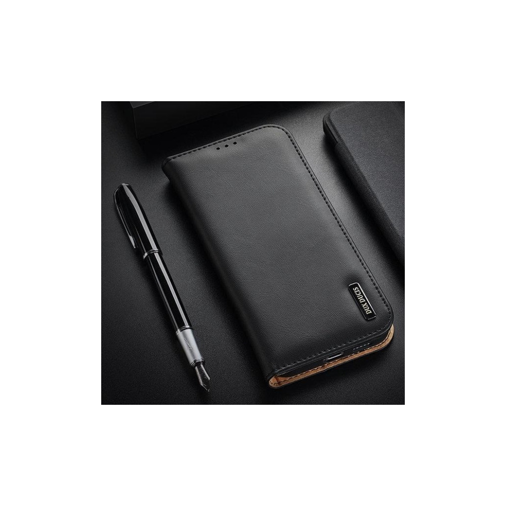 Produktbild för Dux Ducis Hivo läder flipcover äkta läder plånbok för kort o...