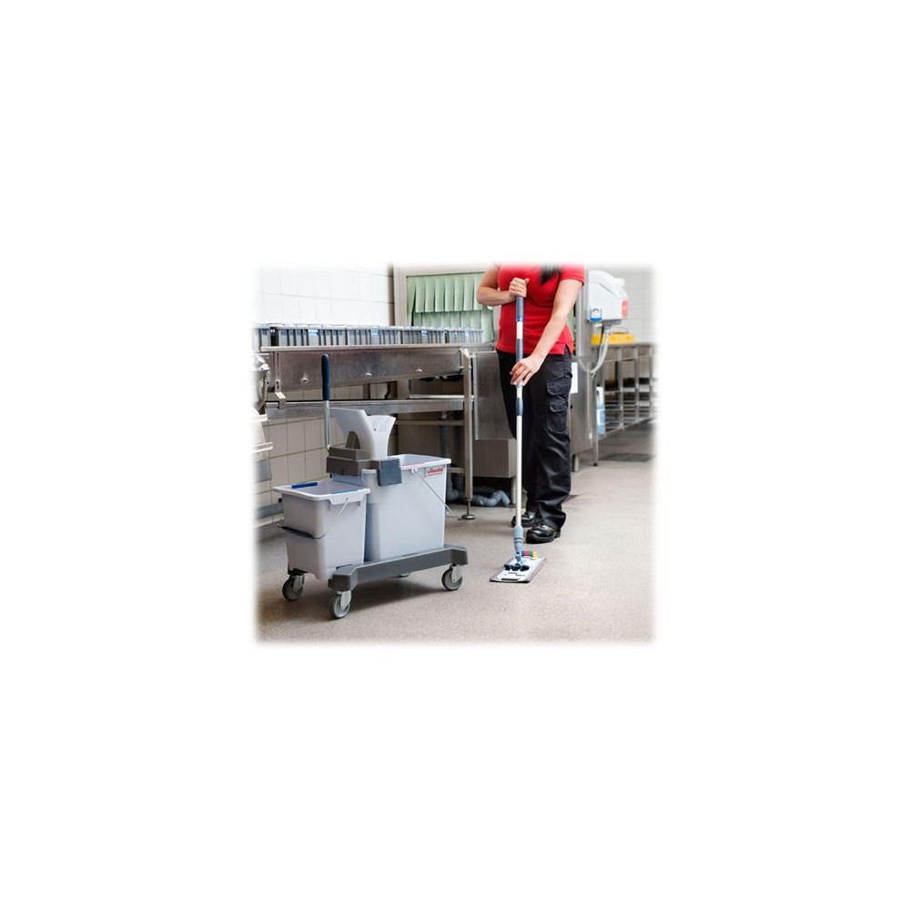 Produktbild för Vileda Professional UltraSpeed Safe mop - mopptrasa - polyestermikrofiber - mörkgrå - paket med 20