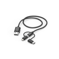 Produktbild för Hama 00201536, 1,5 m, USB A, USB C, USB 2.0, 0,48 Gbit/s, Sv...