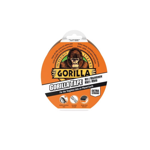 Gorilla Gorilla vit tejp 48 mm.