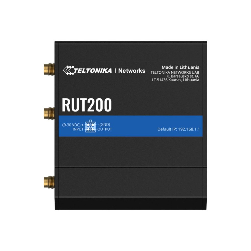Produktbild för Teltonika RUT200 - trådlös router - WWAN - Wi-Fi - 4G, 2G, 3G - DIN-skenmonterbar