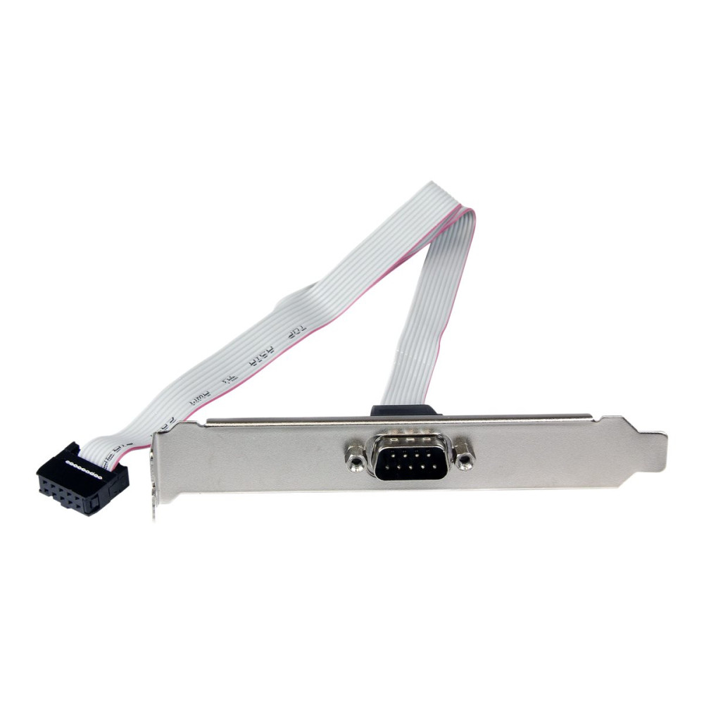 Produktbild för StarTech.com 16in (40cm) 9 Pin Serial Male to 10 Pin Motherboard Header Slot Plate - motherboard Serial Port Adapter (PLATE9M16) - seriell panel - DB-9 till 10 pin IDC - 41 cm