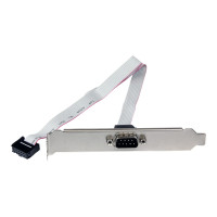 Produktbild för StarTech.com 16in (40cm) 9 Pin Serial Male to 10 Pin Motherboard Header Slot Plate - motherboard Serial Port Adapter (PLATE9M16) - seriell panel - DB-9 till 10 pin IDC - 41 cm
