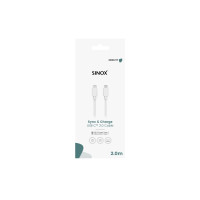 Produktbild för Sinox - USB typ C-kabel - USB-C till USB-C - 2 m