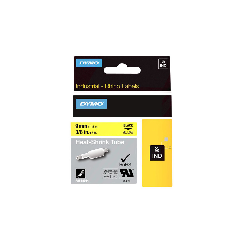 Produktbild för DYMO RhinoPRO Heat shrink tubing - fodral - Rulle (0,9 cm x 5,5 m)