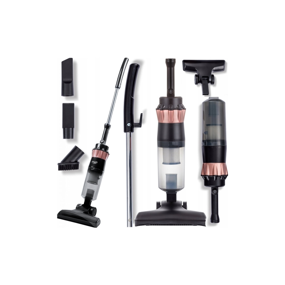 Produktbild för Adler AD 7049, 2-in-1 stick vacuum, Utan påse, Svart, Koppar...
