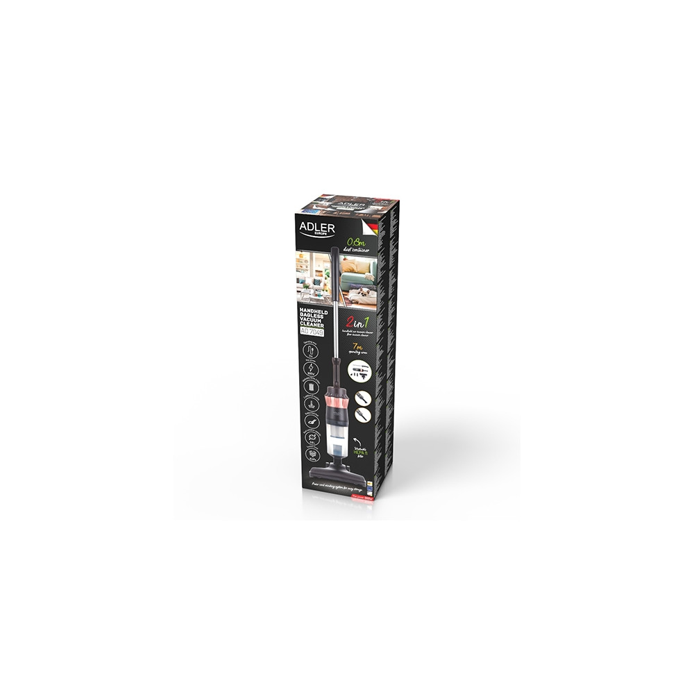 Produktbild för Adler AD 7049, 2-in-1 stick vacuum, Utan påse, Svart, Koppar...