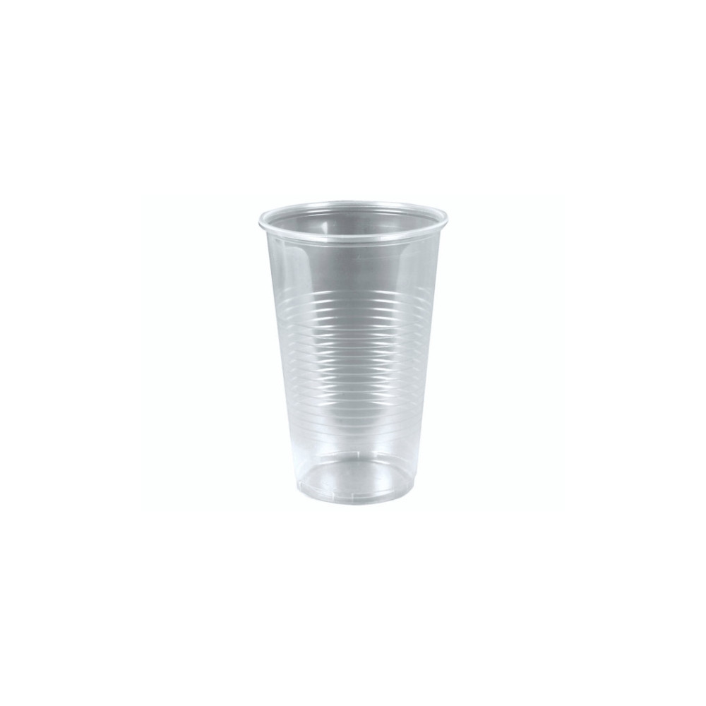 Produktbild för Plastikglas blød 50cl PP (øl) 50stk/ps (målestreg 0,5) Trans...