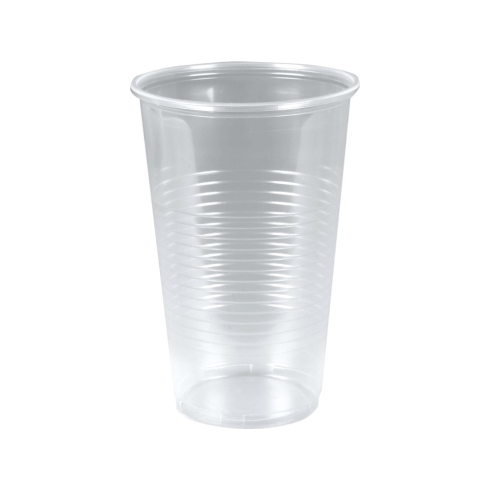 Produktbild för Plastikglas blød 50cl PP (øl) 50stk/ps (målestreg 0,5) Trans...
