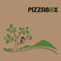 Produktbild för Pizzakartong TWK/242/E Modell C L32xB32xH3 cm brun med tryck...