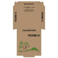 Produktbild för Pizzakartong TWK/242/E Modell C L32xB32xH3 cm brun med tryck...