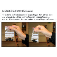 Produktbild för Grippie Zip Lock-påsar 70x100mm T-08 50my