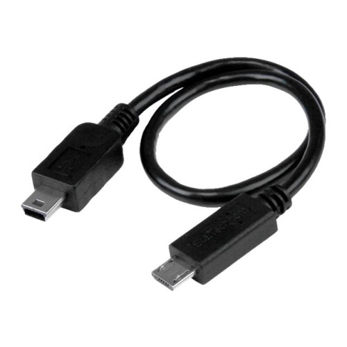 StarTech.com StarTech 8in USB OTG Cable - Micro USB to Mini USB - M/M - USB OTG Mobile Device Adapter Cable - 8 inch (UMUSBOTG8IN) - USB-kabel - mini-USB typ B till mikro-USB typ B - 20.32 cm