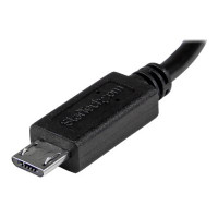 Produktbild för StarTech 8in USB OTG Cable - Micro USB to Mini USB - M/M - USB OTG Mobile Device Adapter Cable - 8 inch (UMUSBOTG8IN) - USB-kabel - mini-USB typ B till mikro-USB typ B - 20.32 cm