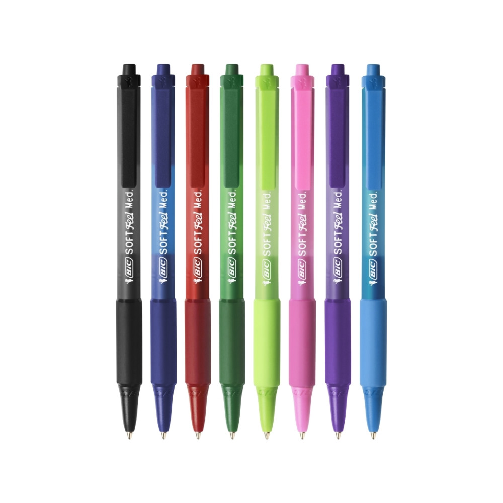 Produktbild för Kulspetspenna BIC Soft Feel Medium 1,0 mm blå
