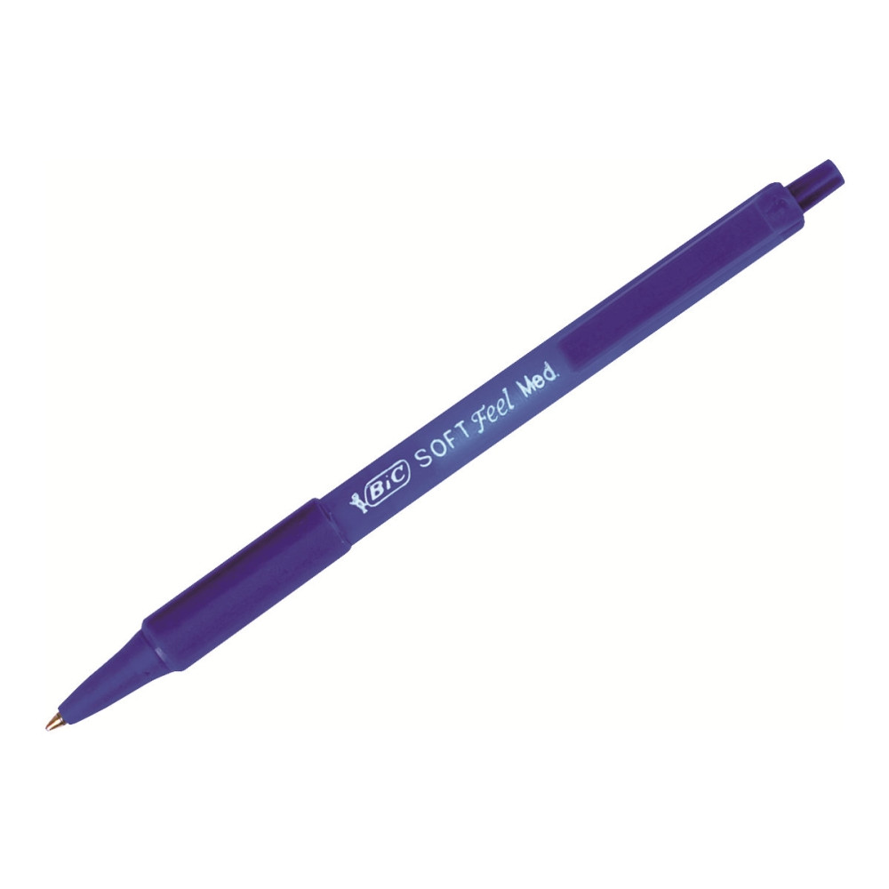 Produktbild för Kulspetspenna BIC Soft Feel Medium 1,0 mm blå