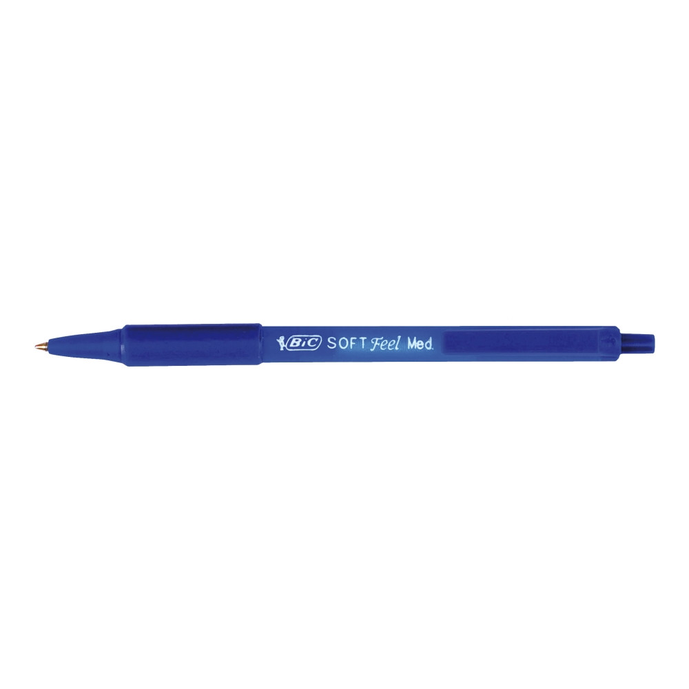 Produktbild för Kulspetspenna BIC Soft Feel Medium 1,0 mm blå