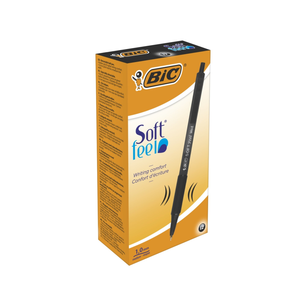 Produktbild för Kuglepen BIC Soft Feel sort