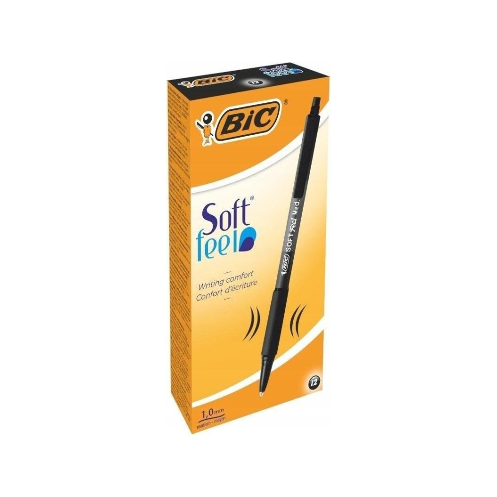 Produktbild för Kuglepen BIC Soft Feel sort