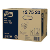 Produktbild för Tork Premium Compact T6 - toalettpapper - rulle - 90 m - vit