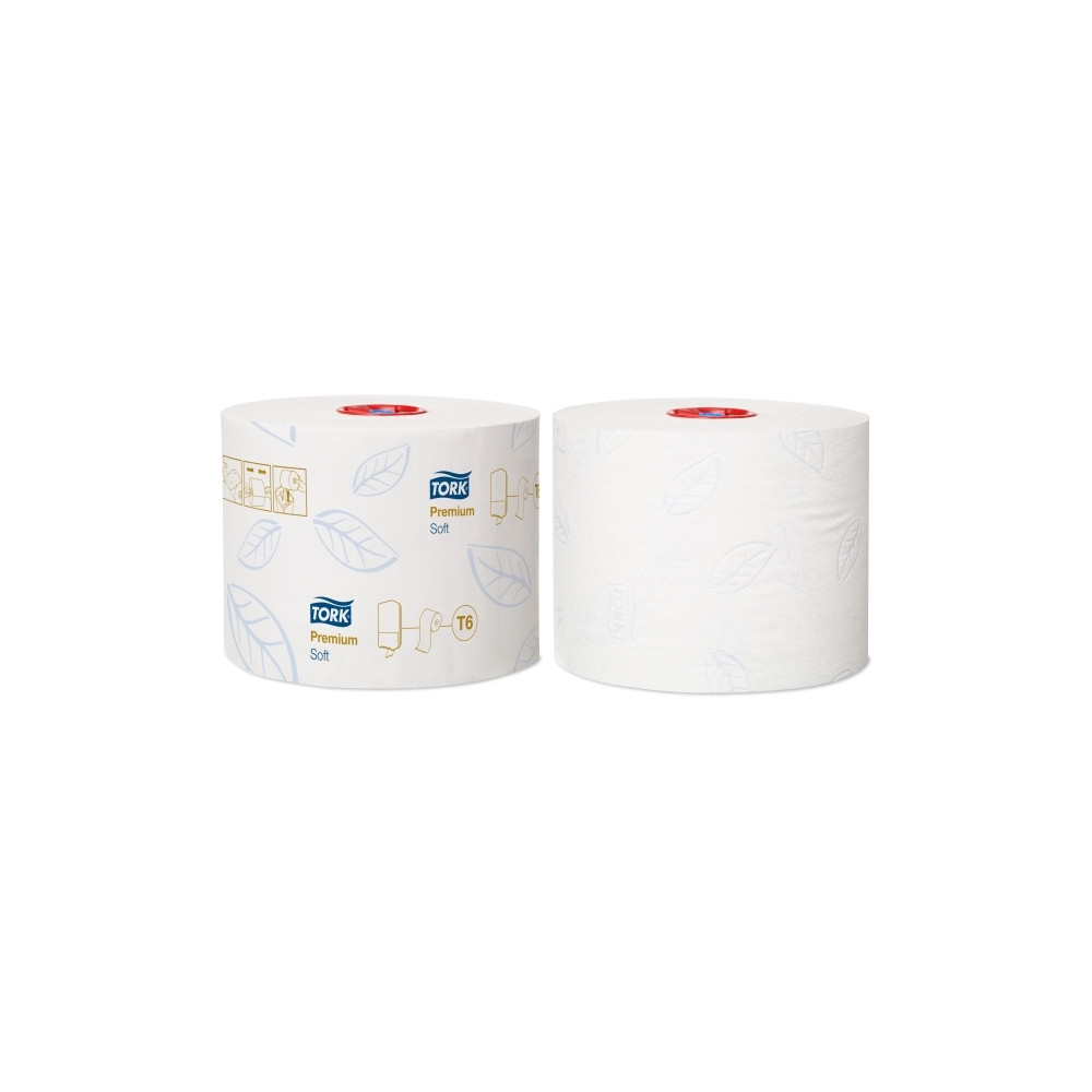 Produktbild för Tork Premium Compact T6 - toalettpapper - rulle - 90 m - vit