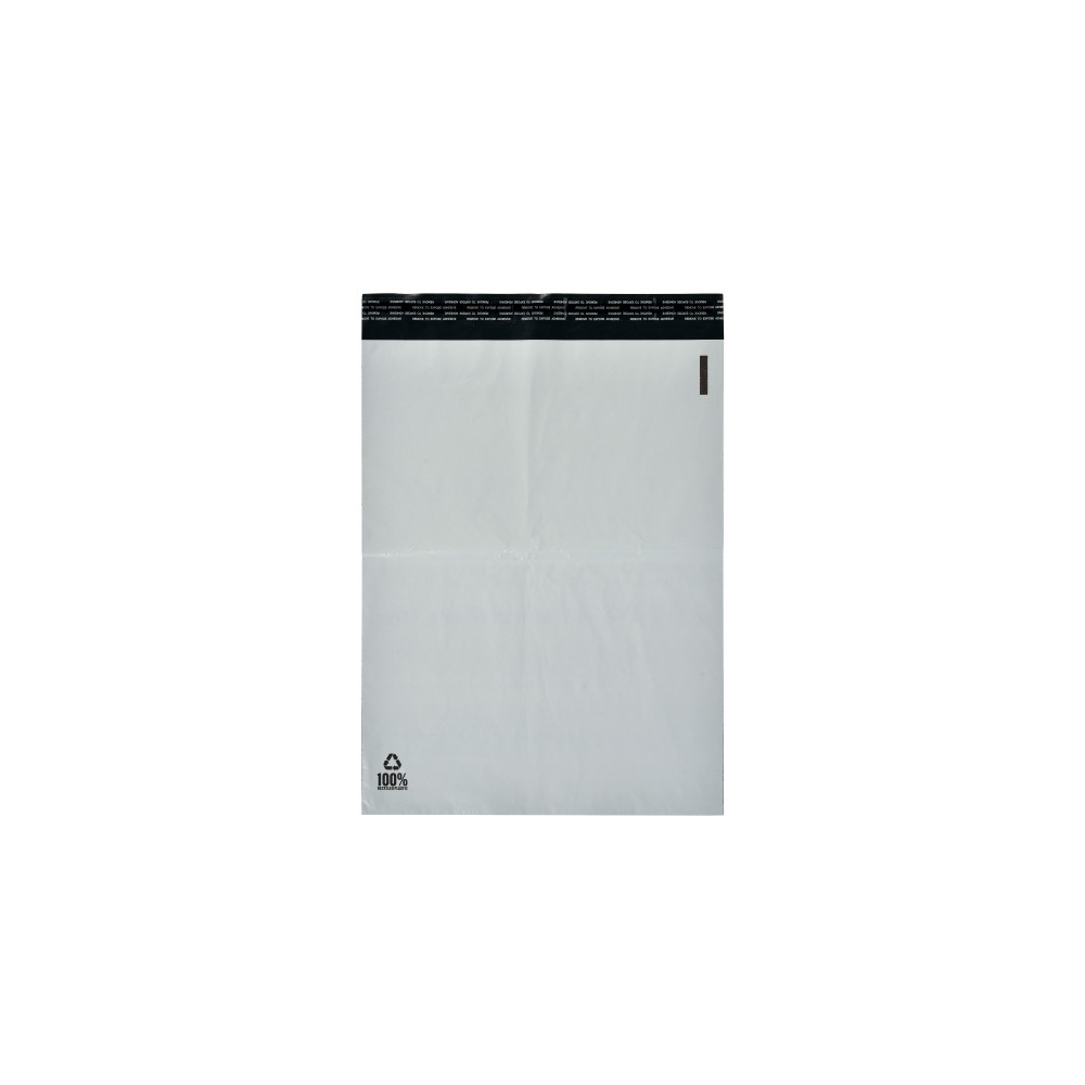 Produktbild för Forsendelsesposer 230x325 mm hvid, PE, i 100% genanvendt pla...