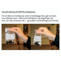 Produktbild för Grippie dragkedjepåse 40x60mm T-03 50my
