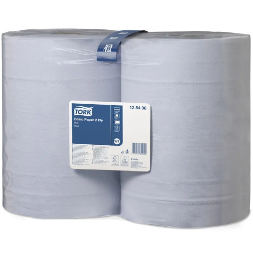 TORK Tork Basic W1 - rengöringsdukar - papper - 1000 ark - blå
