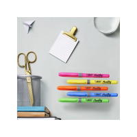 Produktbild för Overstregningspen BIC Highlighter Grip grøn med skrå spids