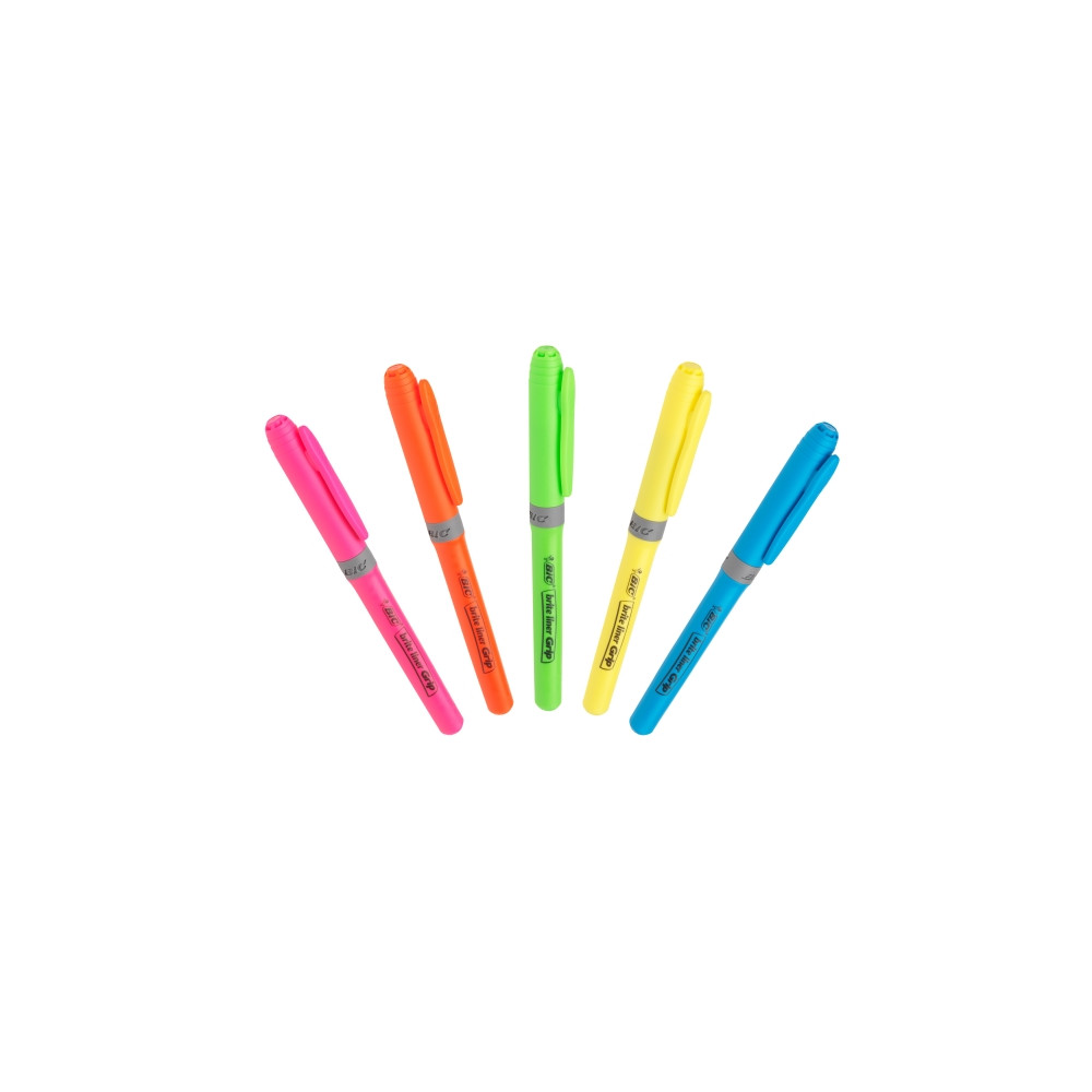 Produktbild för Overstregningspen BIC Highlighter Grip grøn med skrå spids