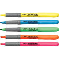 Produktbild för Overstregningspen BIC Highlighter Grip grøn med skrå spids