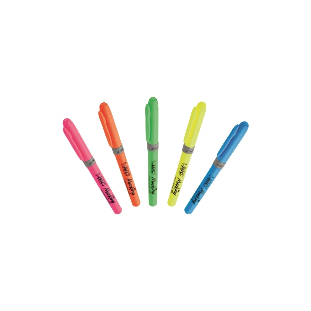 Produktbild för Overstregningspen BIC Highlighter Grip grøn med skrå spids
