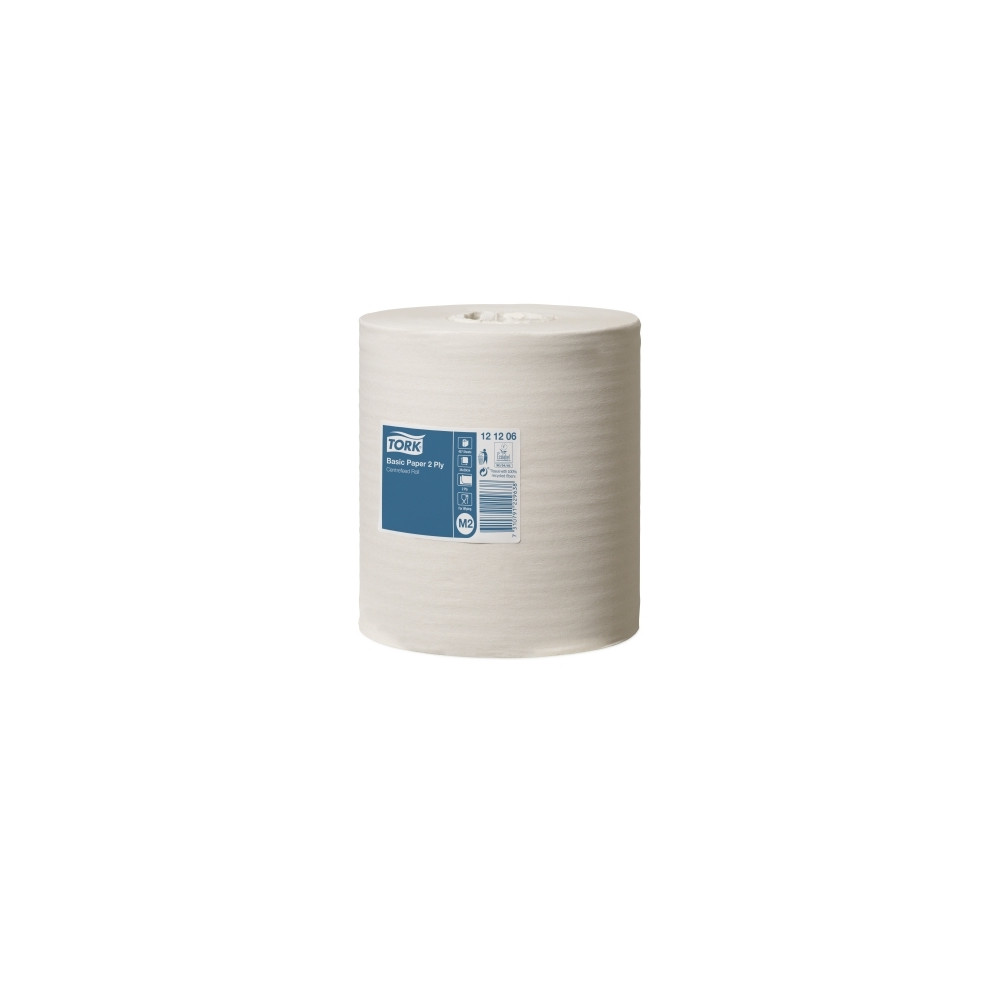 Produktbild för Tork Universal Wiper 320 M2 - pappershandduk - 457 ark - centrumdragvals - 160 cm - vit
