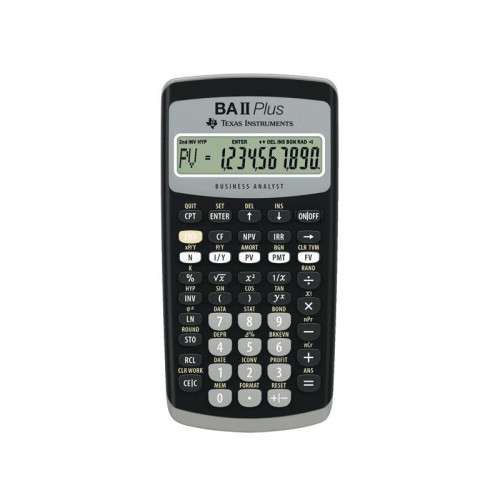 TEXAS INSTRUMENTS Texas BA-II Plus ekonomisk miniräknare 10-siffrig batteridri...