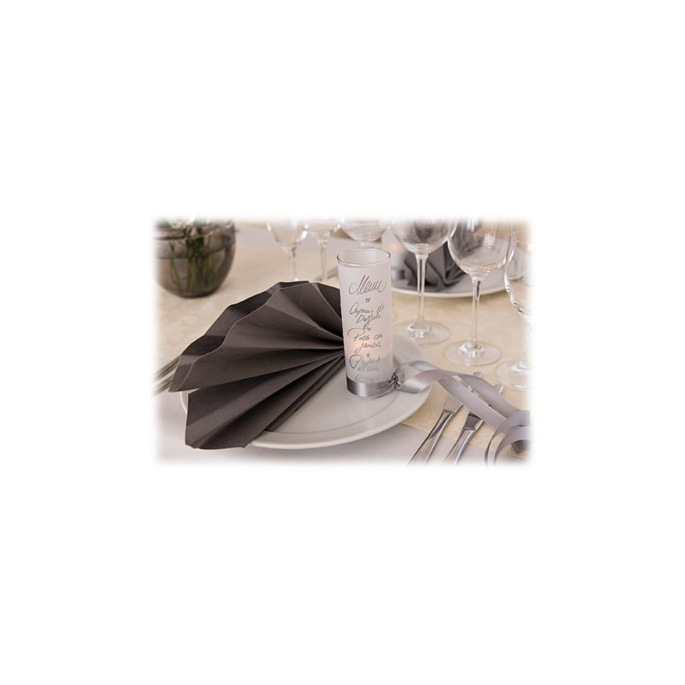 Produktbild för Duni - servett - Unicolor - granitgrå - Storlek 40 x 40 cm - engångsvara (paket om 125)
