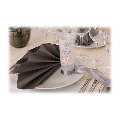 Duni Duni - servett - Unicolor - granitgrå - Storlek 40 x 40 cm - engångsvara (paket om 125)