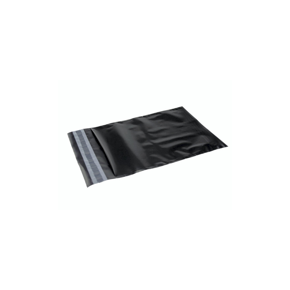 Produktbild för Fraktpåsar 340x420 mm svarta, PE, i 100 % återvunnen plast