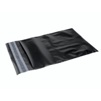 Produktbild för Fraktpåsar 340x420 mm svarta, PE, i 100 % återvunnen plast